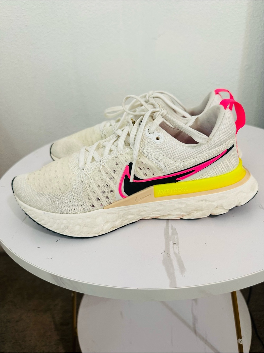 Nike Women's Running Sneakers - Hot Pink & Neon Yellow Accents